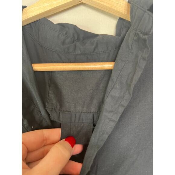 NEW Frank & Eillen Long Sleeves Cotton Relaxed Button-Up Shirt Black Size: Small - Picture 4 of 7